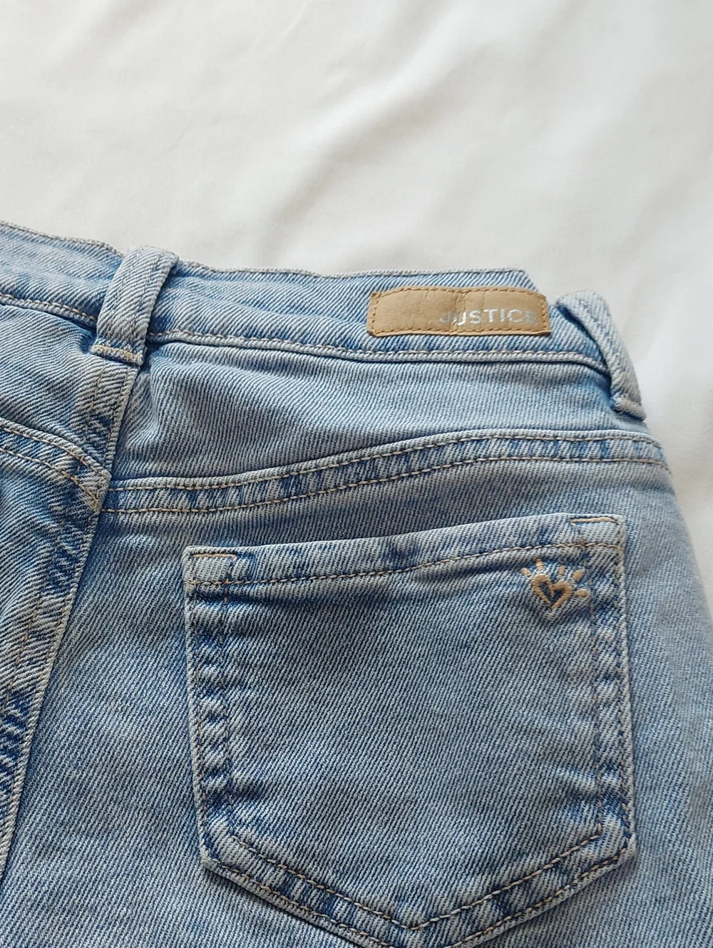 Justice Light Blue Mini Mom Jeans .Size 12 .Girls